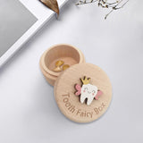 Maxbell Wooden Tooth Storage Box Tooth Holder for Birthday Gift Baby Shower Children with letter