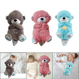 Maxbell Baby Sleep Toy Handmade Decorative Sea Otter Plush Doll for Company Toy Kids brown