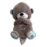 Maxbell Baby Sleep Toy Handmade Decorative Sea Otter Plush Doll for Company Toy Kids brown