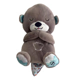 Maxbell Baby Sleep Toy Handmade Decorative Sea Otter Plush Doll for Company Toy Kids brown