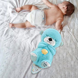 Maxbell Baby Sleep Toy Handmade Decorative Sea Otter Plush Doll for Company Toy Kids blue
