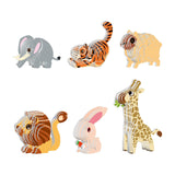 Maxbell 3D Paper Puzzle Montessori Shape Matching Puzzle Preschool Kindergarten elephant