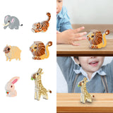 Maxbell 3D Paper Puzzle Montessori Shape Matching Puzzle Preschool Kindergarten elephant