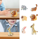 Maxbell 3D Paper Puzzle Montessori Shape Matching Puzzle Preschool Kindergarten elephant