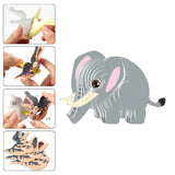Maxbell 3D Paper Puzzle Montessori Shape Matching Puzzle Preschool Kindergarten elephant