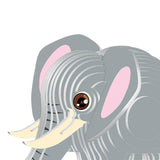 Maxbell 3D Paper Puzzle Montessori Shape Matching Puzzle Preschool Kindergarten elephant