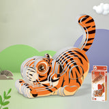 Maxbell 3D Paper Puzzle Montessori Shape Matching Puzzle Preschool Kindergarten tiger