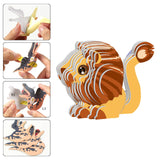Maxbell 3D Paper Puzzle Montessori Shape Matching Puzzle Preschool Kindergarten lion