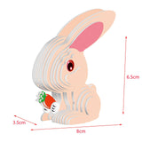 Maxbell 3D Paper Puzzle Montessori Shape Matching Puzzle Preschool Kindergarten rabbit