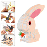 Maxbell 3D Paper Puzzle Montessori Shape Matching Puzzle Preschool Kindergarten rabbit