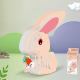 Maxbell 3D Paper Puzzle Montessori Shape Matching Puzzle Preschool Kindergarten rabbit