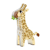 Maxbell 3D Paper Puzzle Montessori Shape Matching Puzzle Preschool Kindergarten giraffe