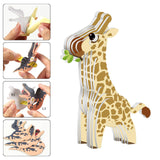 Maxbell 3D Paper Puzzle Montessori Shape Matching Puzzle Preschool Kindergarten giraffe