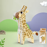 Maxbell 3D Paper Puzzle Montessori Shape Matching Puzzle Preschool Kindergarten giraffe