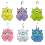 Maxbell Cute Plush Monster with Big Eyes Car Keyrings for Family Friends Boys Girls Pink