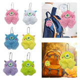 Maxbell Cute Plush Monster with Big Eyes Car Keyrings for Family Friends Boys Girls Pink