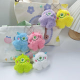 Maxbell Cute Plush Monster with Big Eyes Car Keyrings for Family Friends Boys Girls Pink