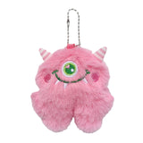 Maxbell Cute Plush Monster with Big Eyes Car Keyrings for Family Friends Boys Girls Pink