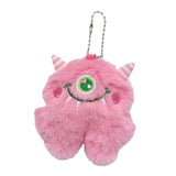Maxbell Cute Plush Monster with Big Eyes Car Keyrings for Family Friends Boys Girls Pink
