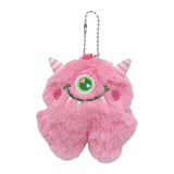 Maxbell Cute Plush Monster with Big Eyes Car Keyrings for Family Friends Boys Girls Pink