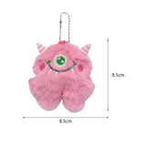 Maxbell Cute Plush Monster with Big Eyes Car Keyrings for Family Friends Boys Girls Pink