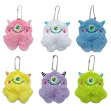 Maxbell Cute Plush Monster with Big Eyes Car Keyrings for Family Friends Boys Girls Pink