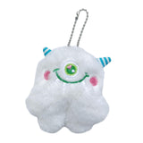 Maxbell Cute Plush Monster with Big Eyes Car Keyrings for Family Friends Boys Girls White