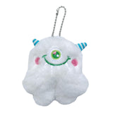 Maxbell Cute Plush Monster with Big Eyes Car Keyrings for Family Friends Boys Girls White