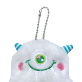 Maxbell Cute Plush Monster with Big Eyes Car Keyrings for Family Friends Boys Girls White