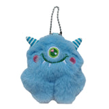 Maxbell Cute Plush Monster with Big Eyes Car Keyrings for Family Friends Boys Girls Blue