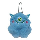 Maxbell Cute Plush Monster with Big Eyes Car Keyrings for Family Friends Boys Girls Blue