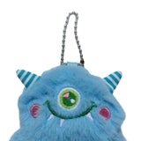 Maxbell Cute Plush Monster with Big Eyes Car Keyrings for Family Friends Boys Girls Blue