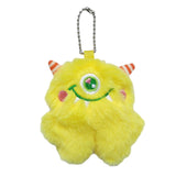 Maxbell Cute Plush Monster with Big Eyes Car Keyrings for Family Friends Boys Girls Yellow