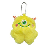 Maxbell Cute Plush Monster with Big Eyes Car Keyrings for Family Friends Boys Girls Yellow