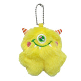 Maxbell Cute Plush Monster with Big Eyes Car Keyrings for Family Friends Boys Girls Yellow