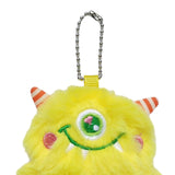 Maxbell Cute Plush Monster with Big Eyes Car Keyrings for Family Friends Boys Girls Yellow