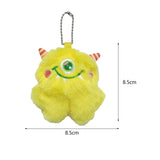 Maxbell Cute Plush Monster with Big Eyes Car Keyrings for Family Friends Boys Girls Yellow