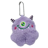 Maxbell Cute Plush Monster with Big Eyes Car Keyrings for Family Friends Boys Girls Violet