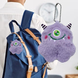 Maxbell Cute Plush Monster with Big Eyes Car Keyrings for Family Friends Boys Girls Violet