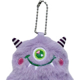 Maxbell Cute Plush Monster with Big Eyes Car Keyrings for Family Friends Boys Girls Violet