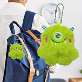 Maxbell Cute Plush Monster with Big Eyes Car Keyrings for Family Friends Boys Girls Green