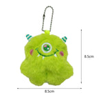 Maxbell Cute Plush Monster with Big Eyes Car Keyrings for Family Friends Boys Girls Green