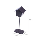 Maxbell Dollhouse Bird House Pretend Play DIY for Garden Micro Landscape Diorama dark brown