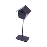Maxbell Dollhouse Bird House Pretend Play DIY for Garden Micro Landscape Diorama dark brown