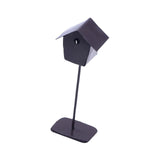 Maxbell Dollhouse Bird House Pretend Play DIY for Garden Micro Landscape Diorama dark brown