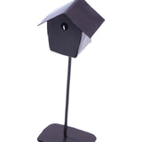 Maxbell Dollhouse Bird House Pretend Play DIY for Garden Micro Landscape Diorama dark brown