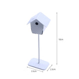 Maxbell Dollhouse Bird House Pretend Play DIY for Garden Micro Landscape Diorama white