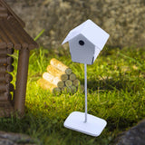 Maxbell Dollhouse Bird House Pretend Play DIY for Garden Micro Landscape Diorama white