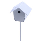 Maxbell Dollhouse Bird House Pretend Play DIY for Garden Micro Landscape Diorama white