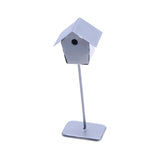 Maxbell Dollhouse Bird House Pretend Play DIY for Garden Micro Landscape Diorama argent